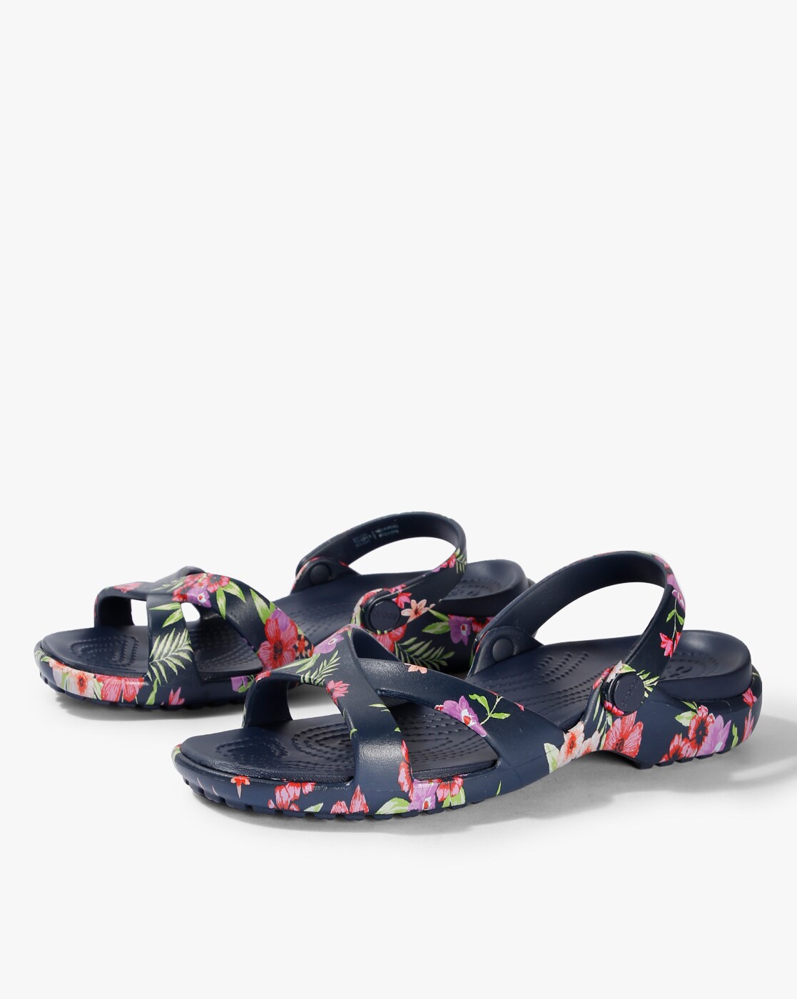 crocs floral sandals