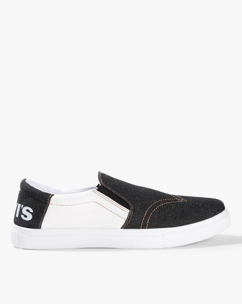 Low-Tops Slip-On Denim Sneakers