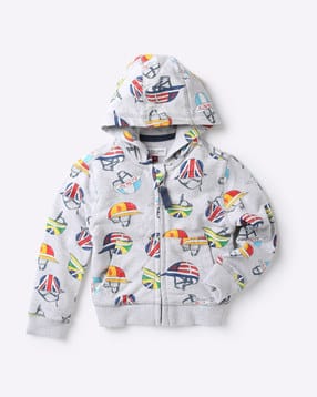 U.S. Polo Assn. Printed Hooded Cotton Sweatshirt