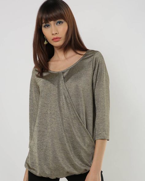 Heathered Round-Neck Top