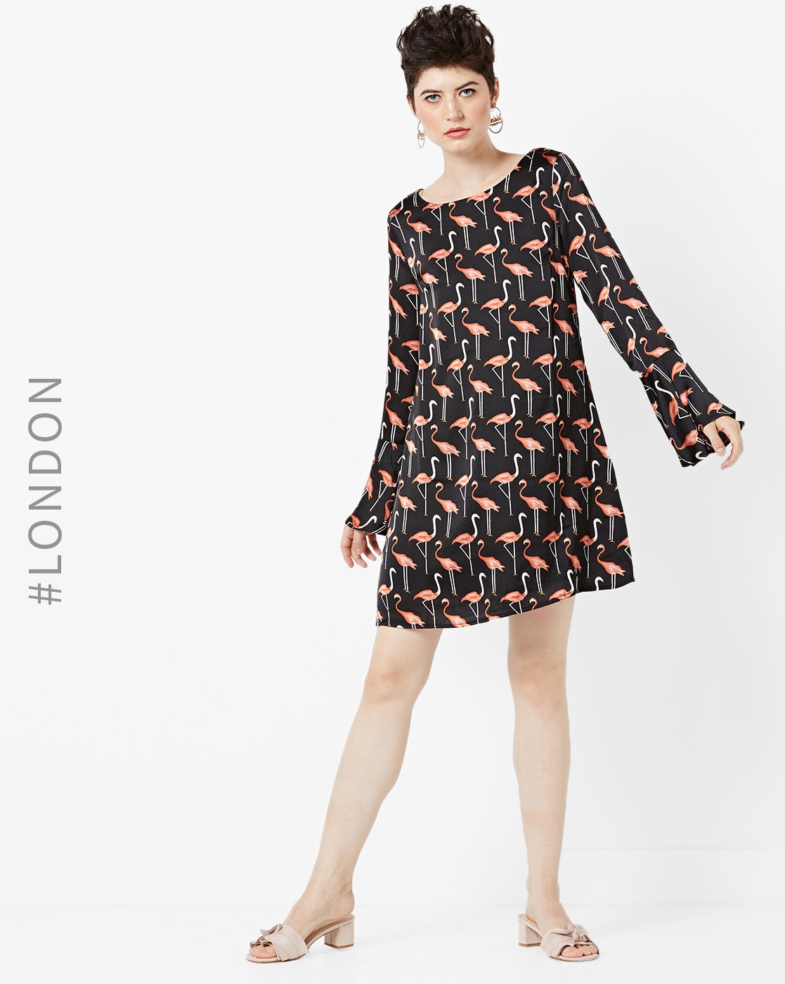 flamingo shift dress