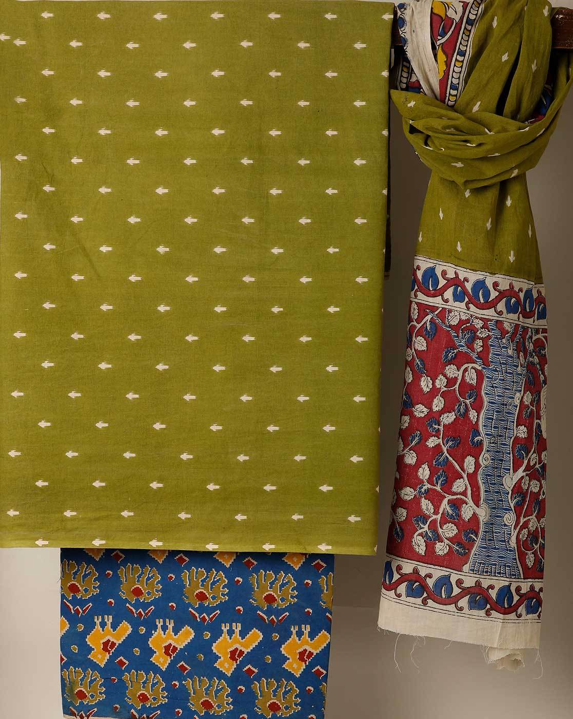 Buy Green Dress Material for Women by KALEESHA FASHION Online | Ajio.com