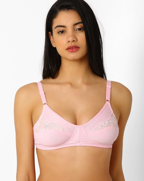 Buy Lovable Women Girls Cotton Non Padded Non Wired Full Coverage Bra in Pink  Color- L-1797-BABY Pink at