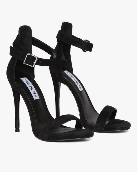 black strappy stilettos