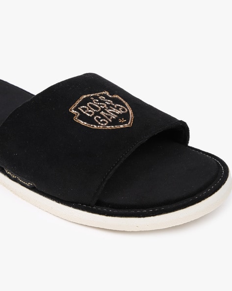 Black velvet flip flops new arrivals