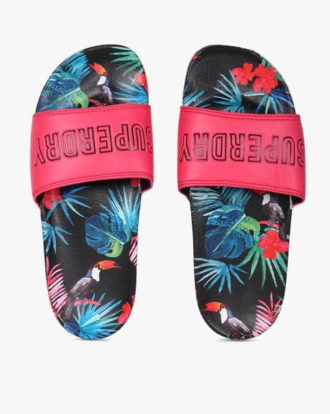 Superdry Tropical Print Slides