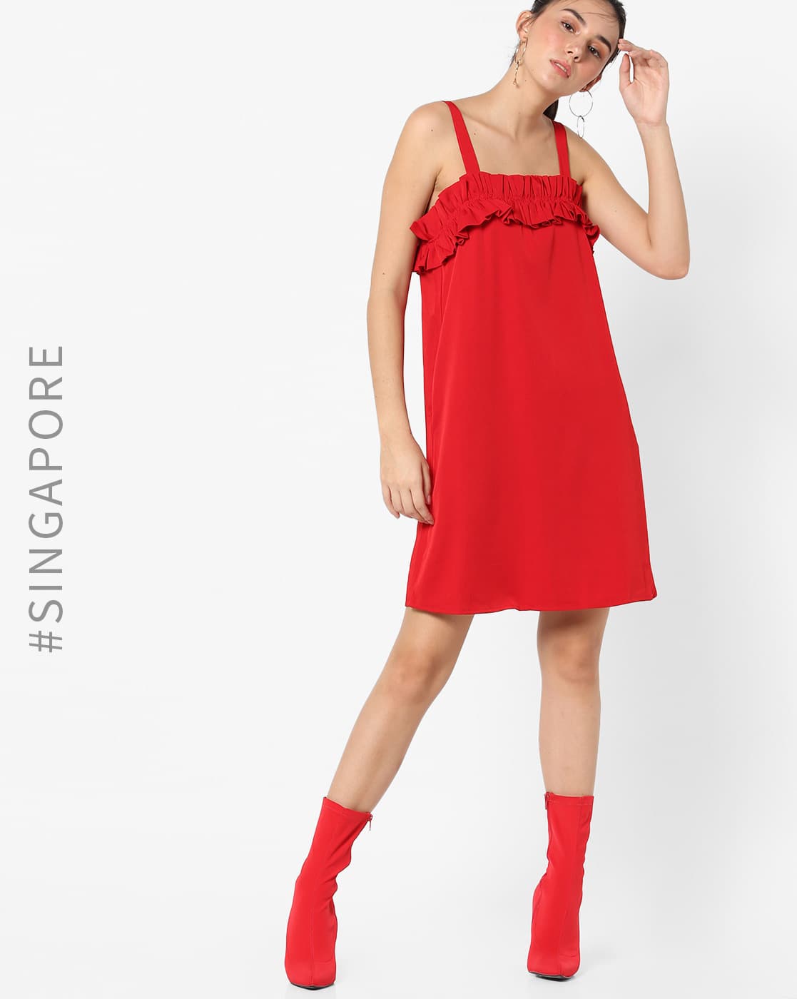 strappy shift dress