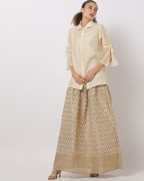 svarikaa Shirt with Textured Skirt-picture-46