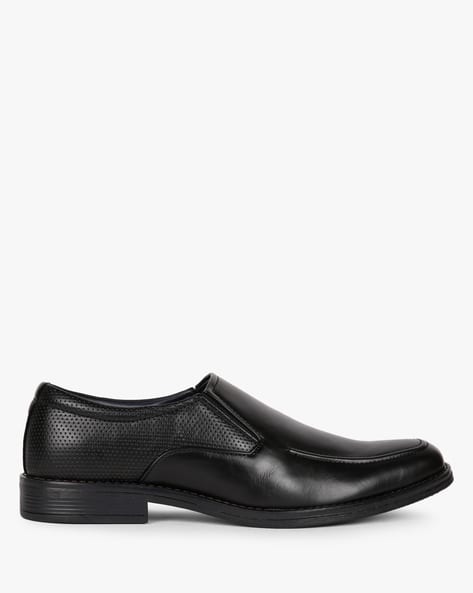 Perforated Slip-Ons With Elasticated Gussets By ESCARO ( Black )