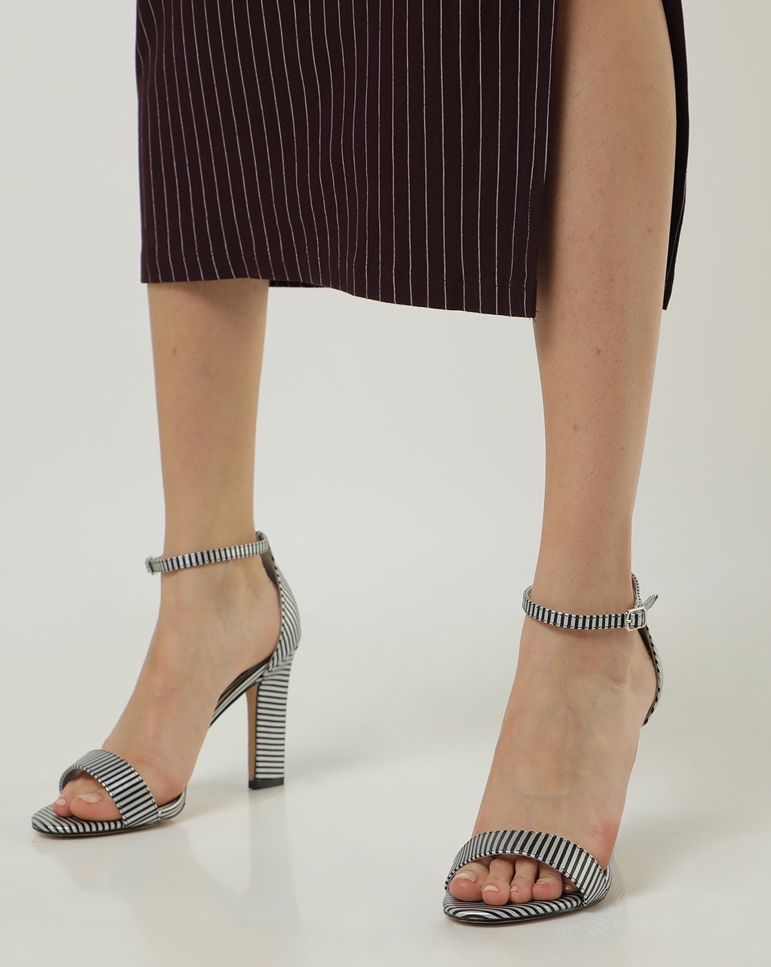 Sly Metallic Block Heel with Ankle Strap by Badgley Mishcka
