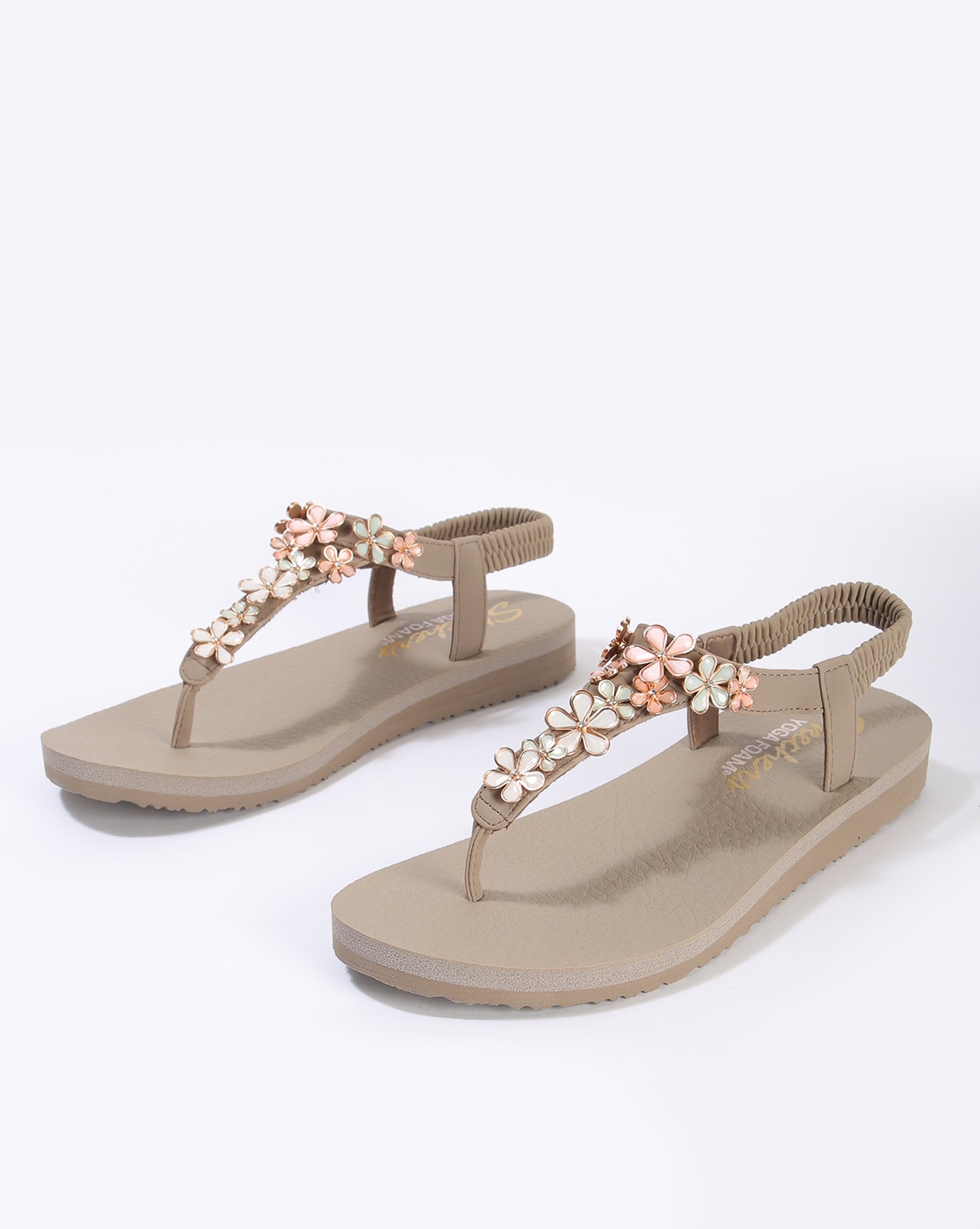 Buy Taupe Flat Sandals for Women by 