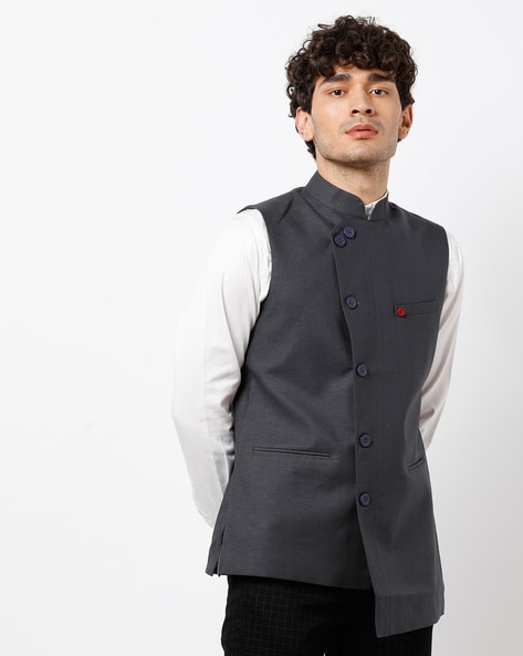 Buy TAHVO Sleeveless Solid Asymmetrical Nehru Jacket Orange for Boys  (13-14Years) Online in India, Shop at FirstCry.com - 15362610