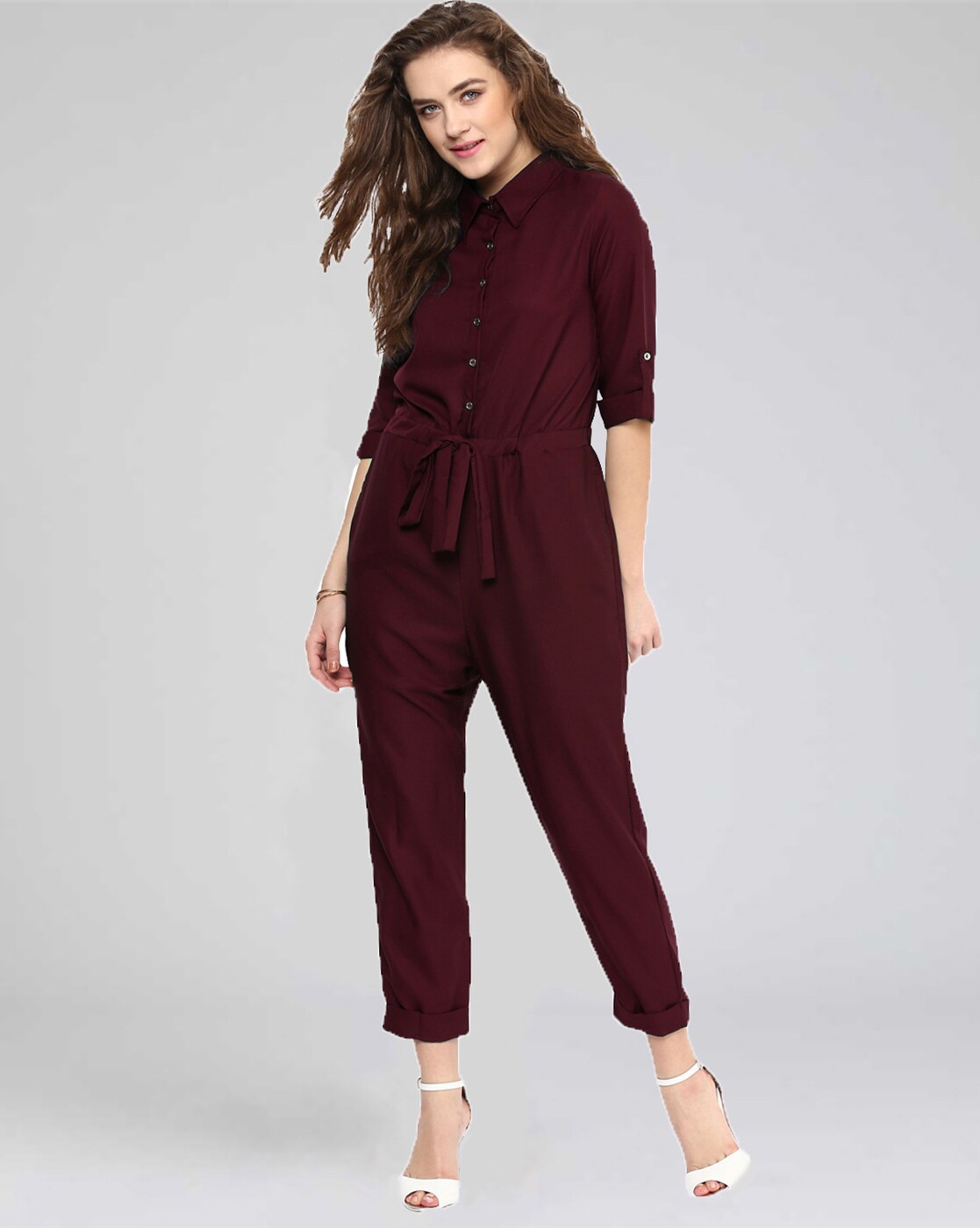 maroon jumpsuit womens