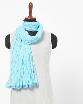 rangriti Sky Blue Cotton Dupatta-picture-16