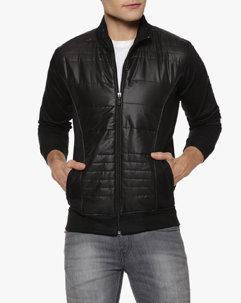 Panelled Zipper-Front Jacket