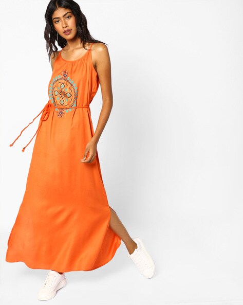 orange colour dress online