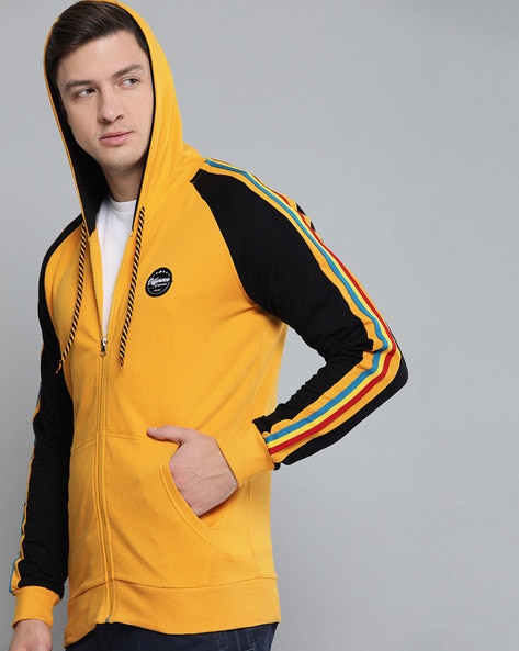 yellow colour hoodies for men