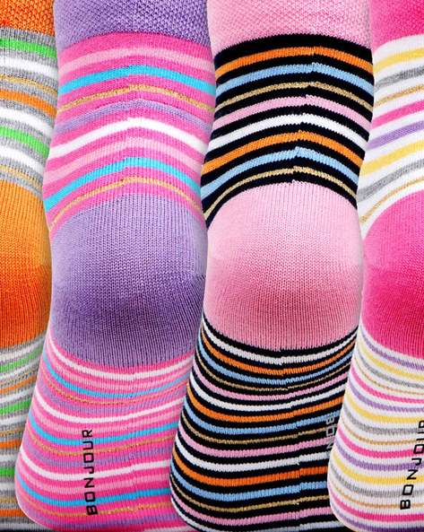 Buy Bonjour Women Multicolor All Over Print 100% Wool Pack of 5  Ankle-Length Socks Online at Best Prices in India - JioMart.