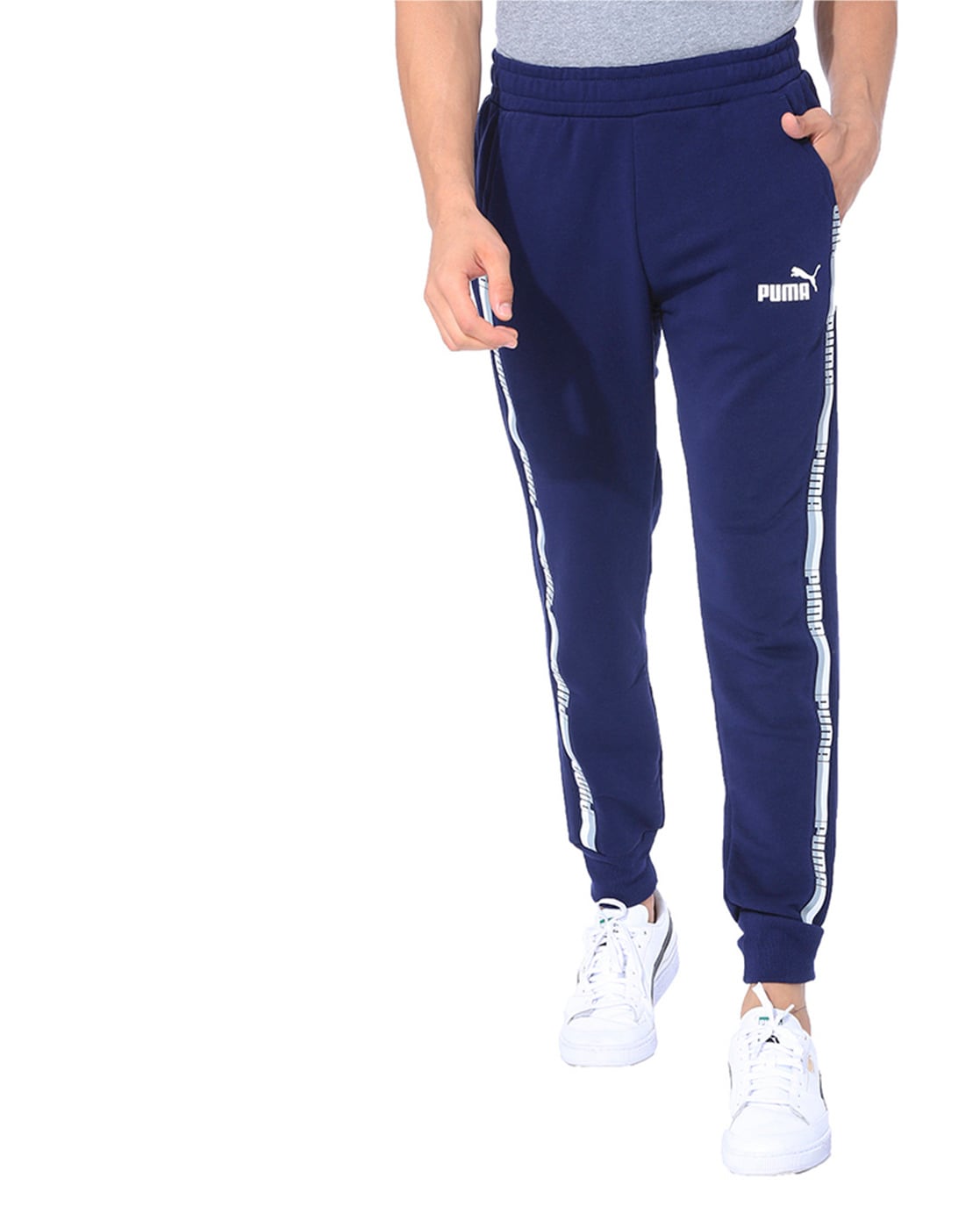 puma joggers blue