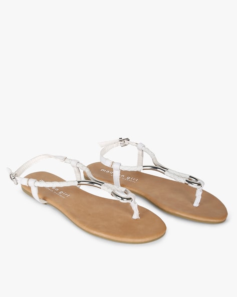Steve Madden Roma Flat Sandals in White  Lyst
