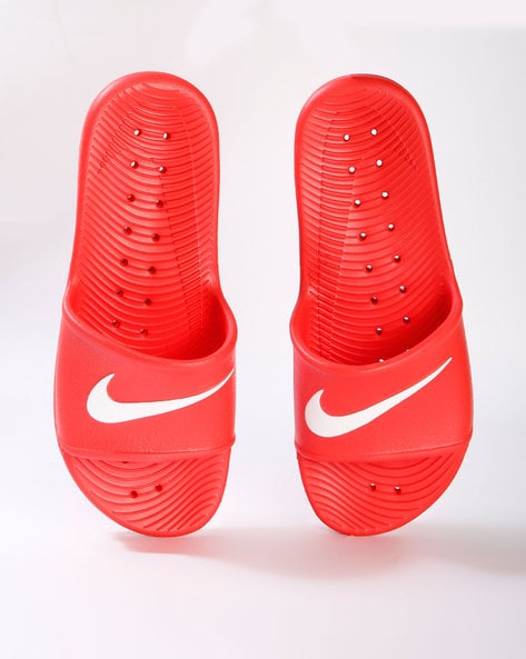 nike slippers for men red