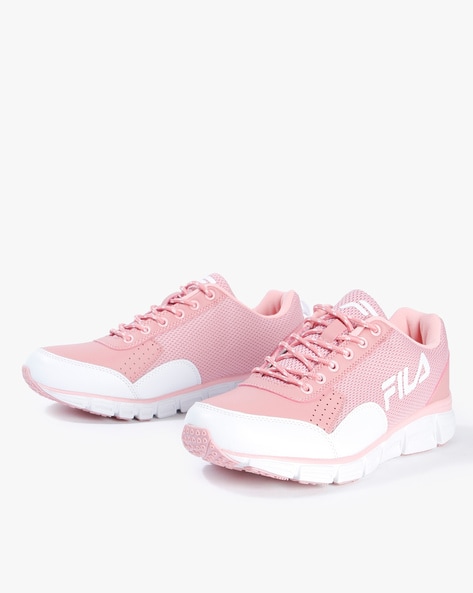 pink shoes fila