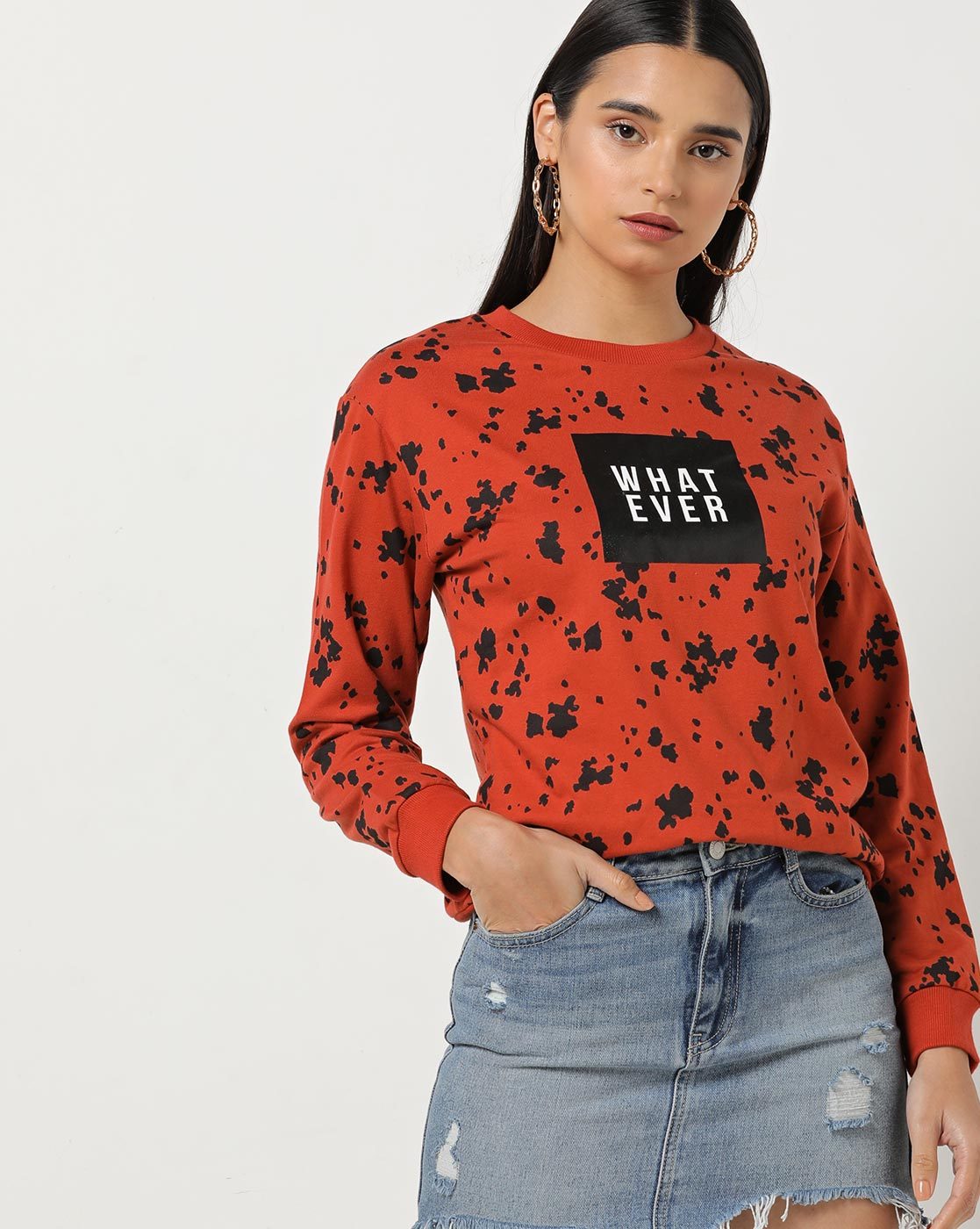 Buy Rust Sweatshirt Hoodies for Women by AJIO Online Ajio