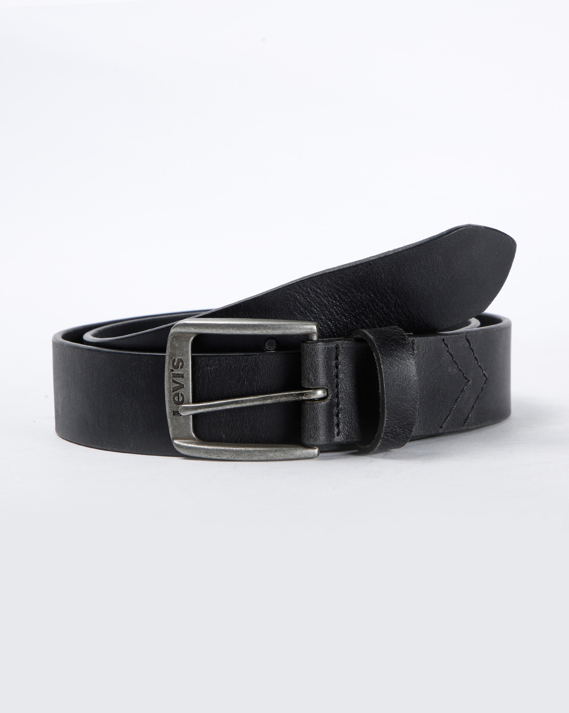 levi's black leather belt