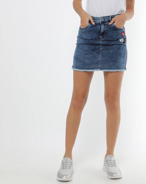 mini skirts jeans