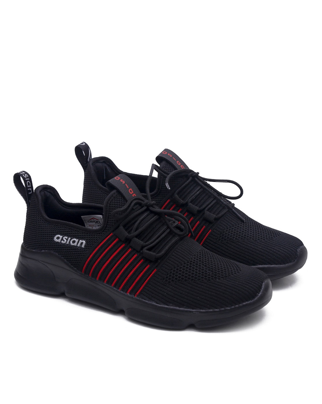 asian black sports shoes