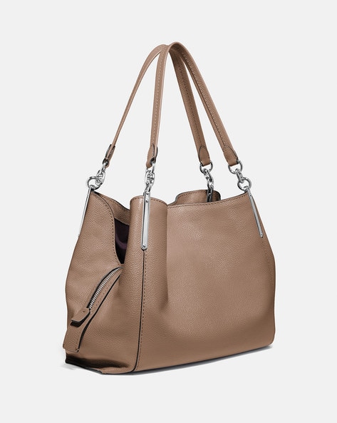 Real leather 2025 coach hobo bag