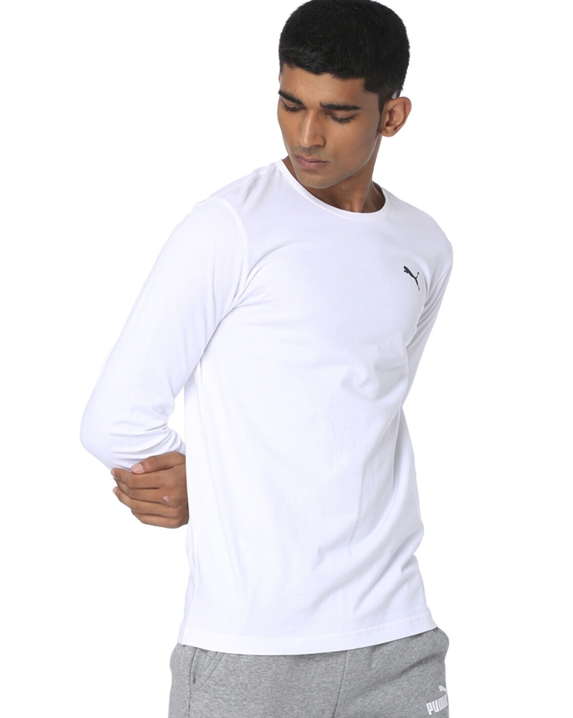 puma white t shirt full sleeve