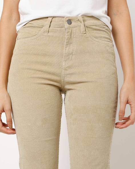 Buy Beige Trousers & Pants for Women by AJIO Online