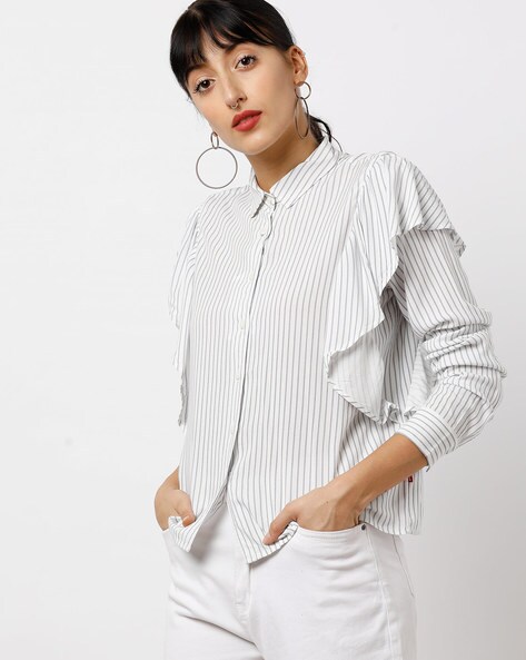 levis white blouse