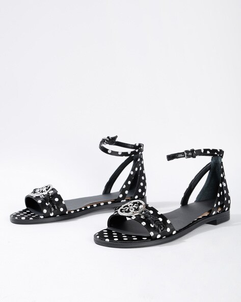 guess black flat sandals