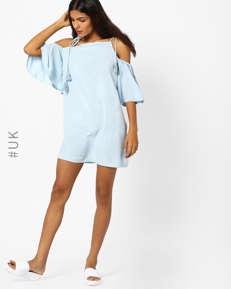 cold shoulder shift dress uk