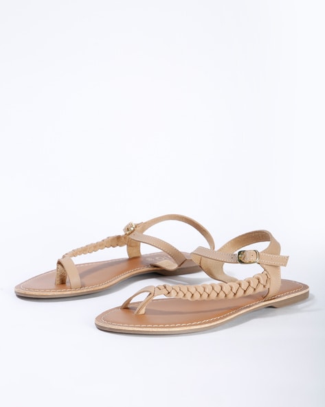 Buy Red Flat Sandals for Women by AROOM Online | Ajio.com