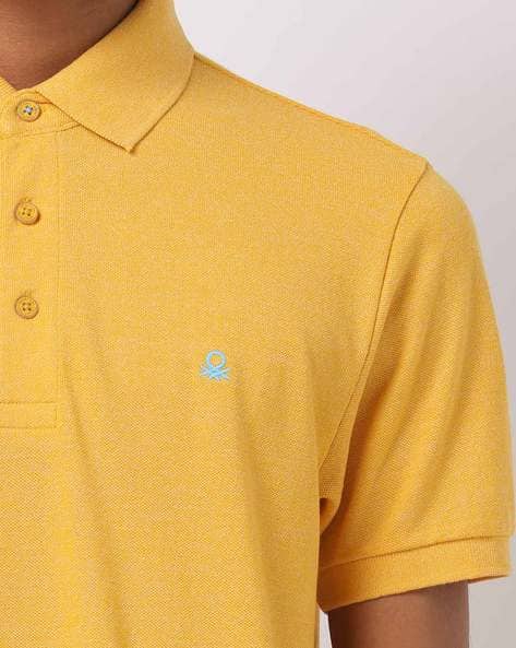 Heathered Polo T-shirt with Branding (Image - 1)