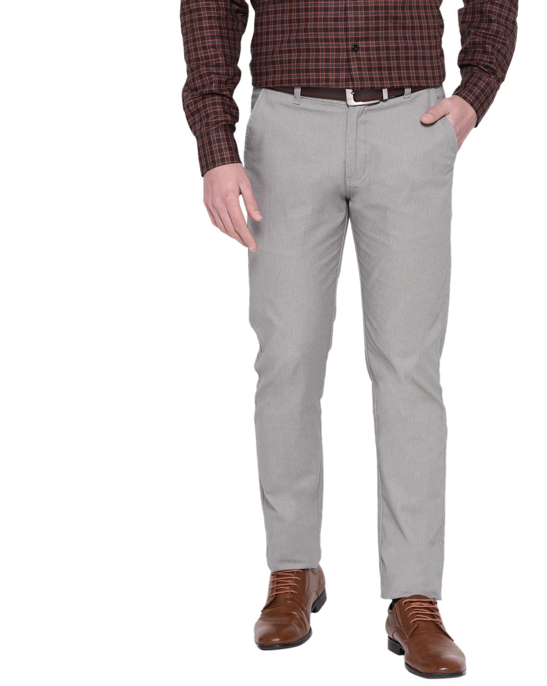 Buy Hancock Navy Slim Fit Trousers for Men's Online @ Tata CLiQ