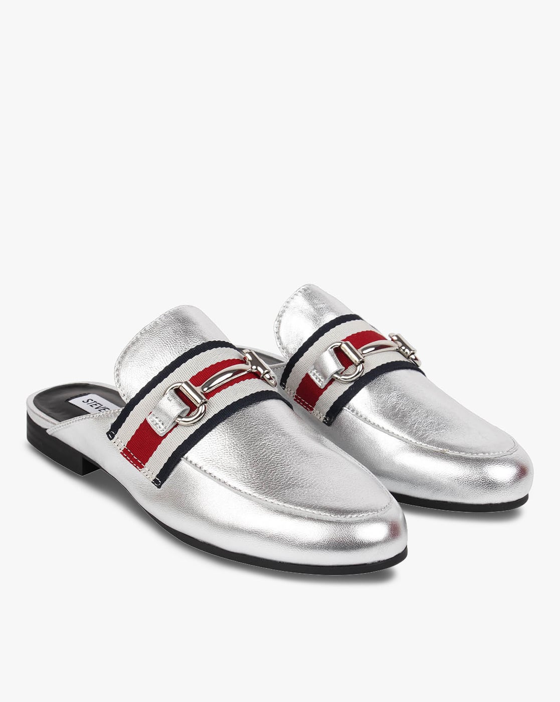 steve madden silver mules