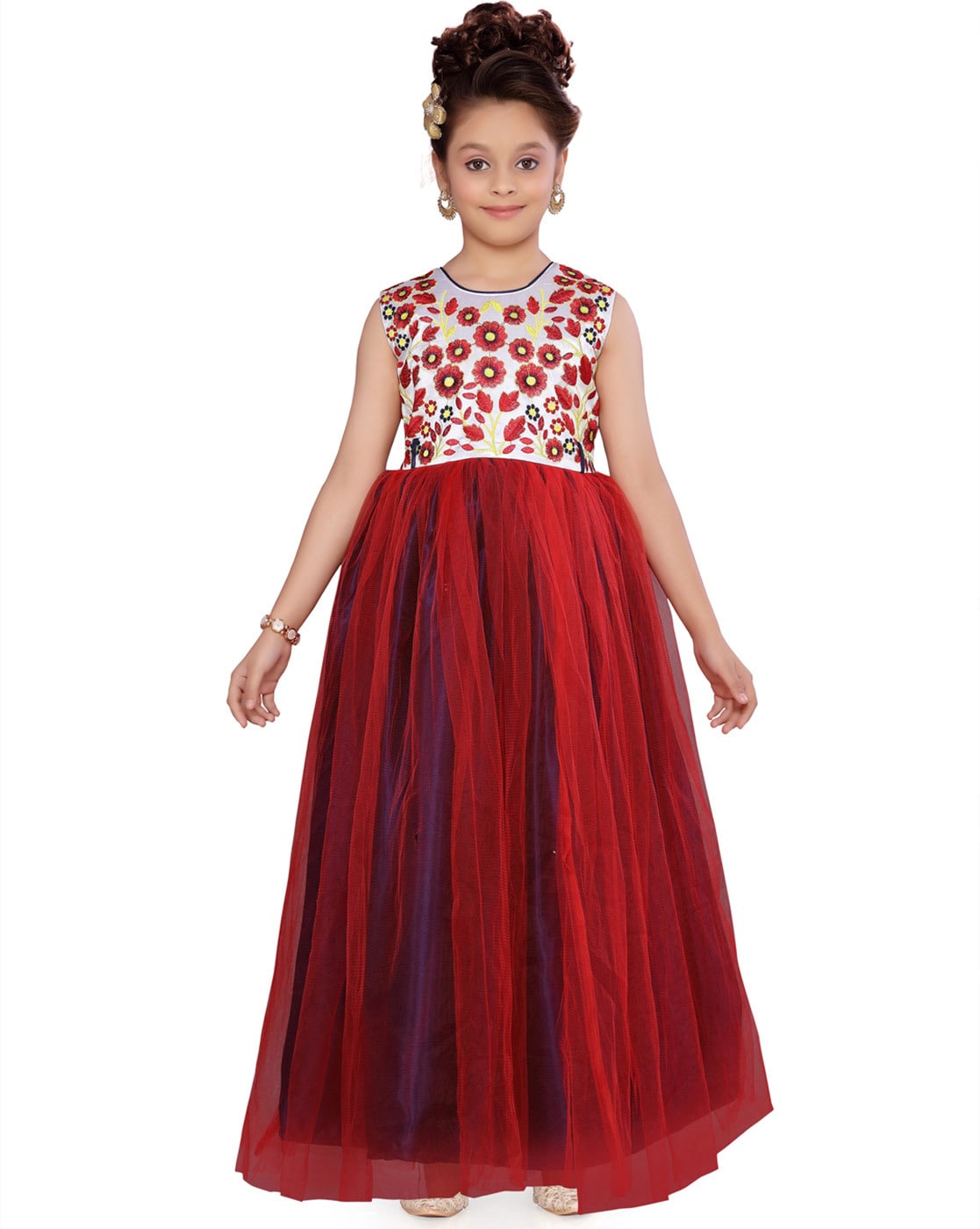 Ruziyoog Princess Lilac Long Girls Pageant Dresses Kids Prom Puffy Tulle  Ball Gown Red S - Walmart.com