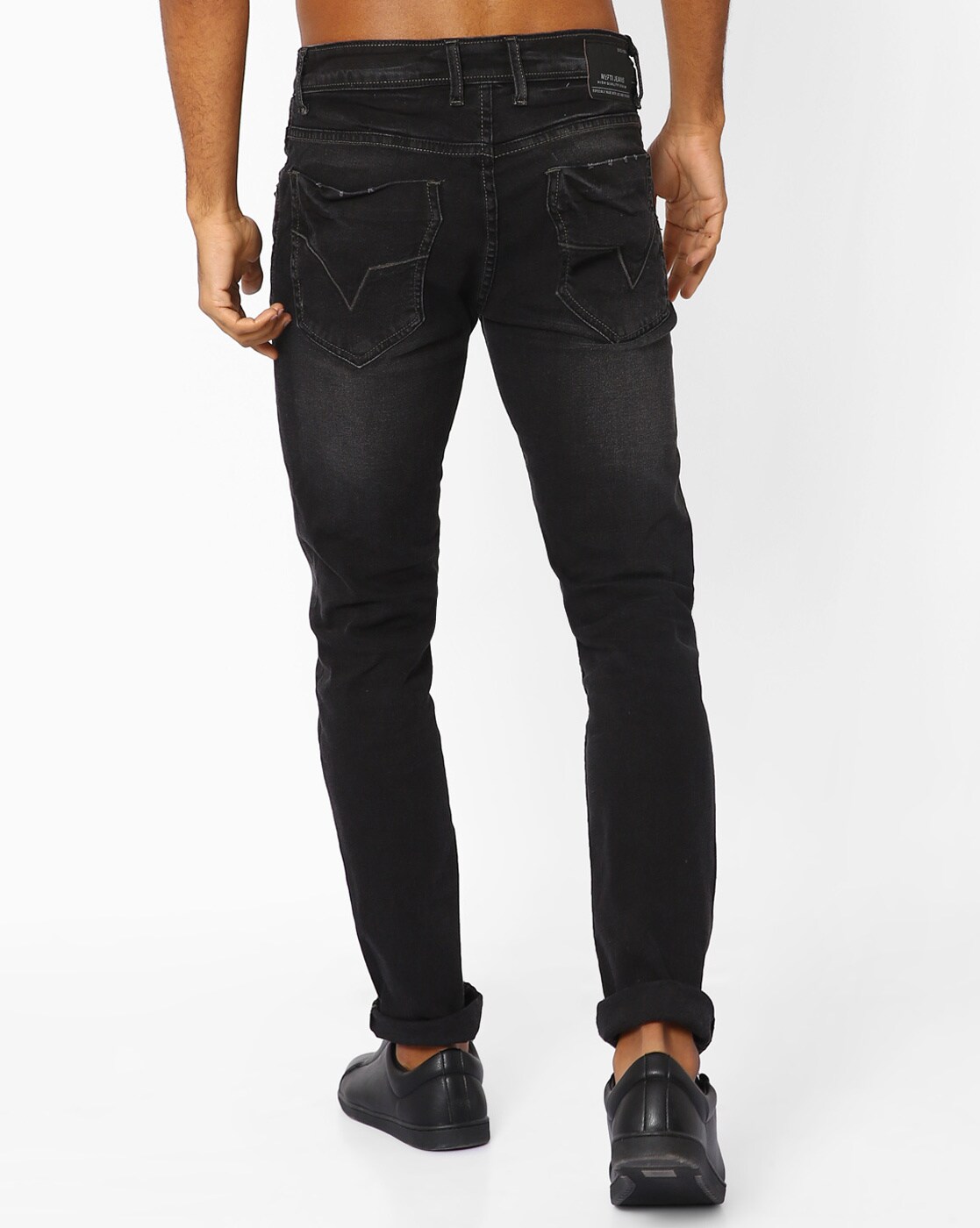 ajio black jeans