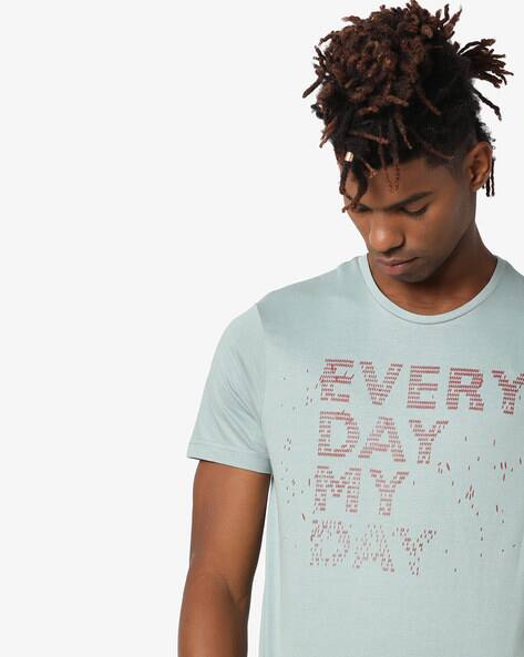 Buy Light Green Tshirts For Men By Ajio Online Ajio Com