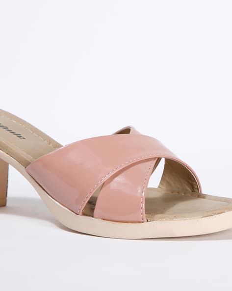 Criss-Cross Sandals with Block Heels (Image - 2)