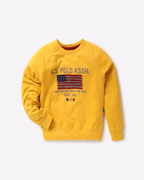 us polo yellow sweatshirt