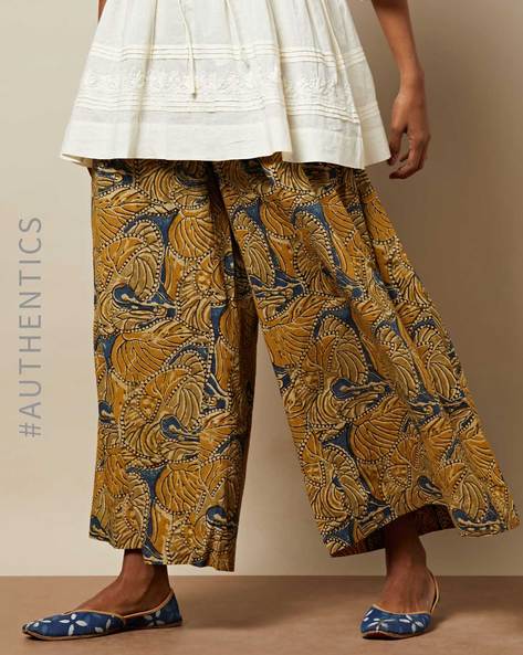 Buy Cotton Kalamkari Casual Pant for Women Online at Fabindia | 10704528