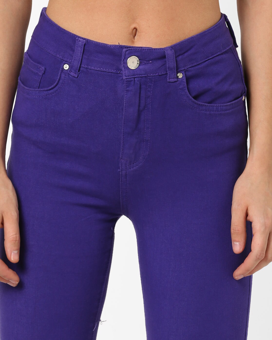 Slim jean Purple brand Navy size 31 US in Cotton - 28671314