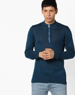 sweater with front zipper