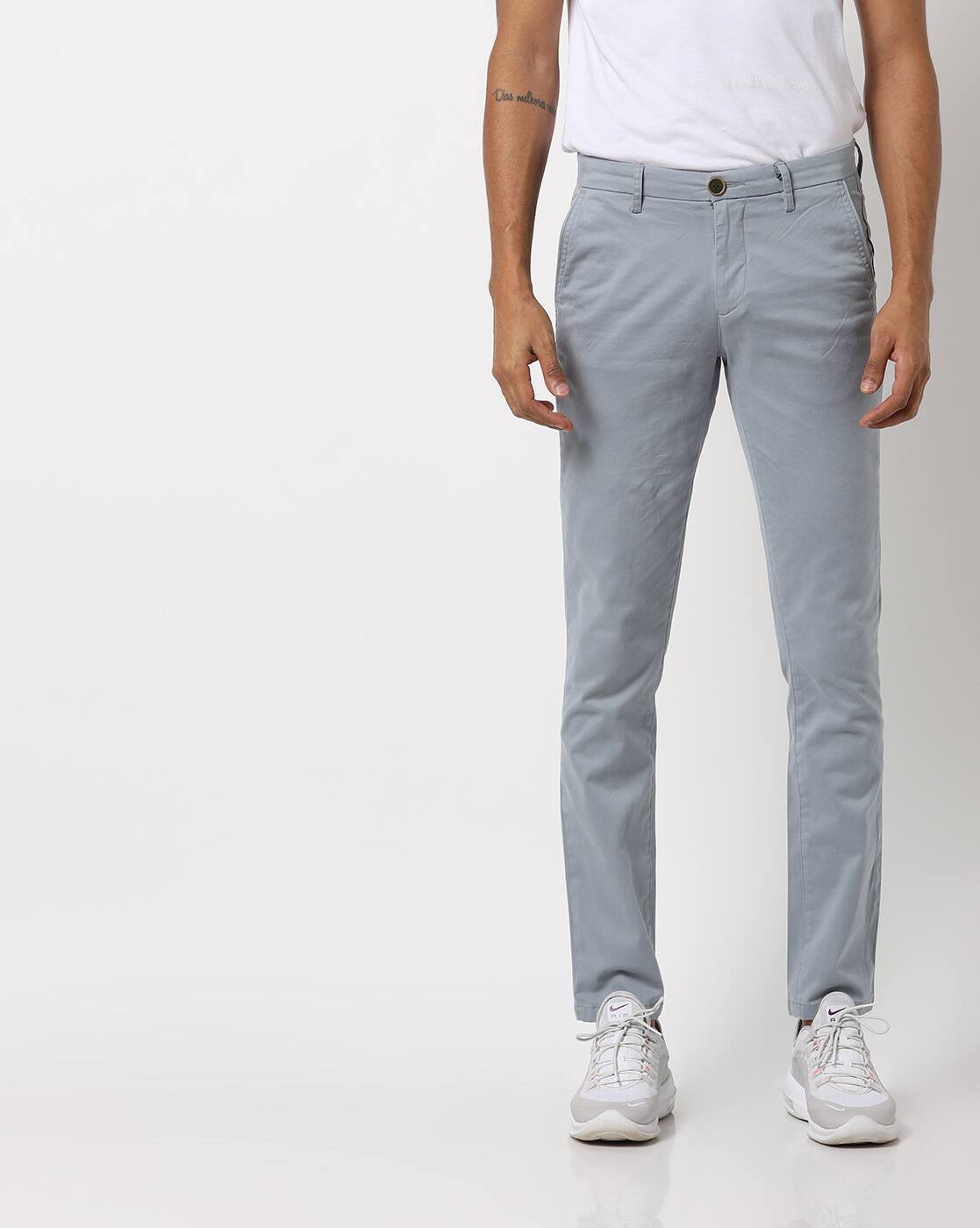 grey tapered chinos