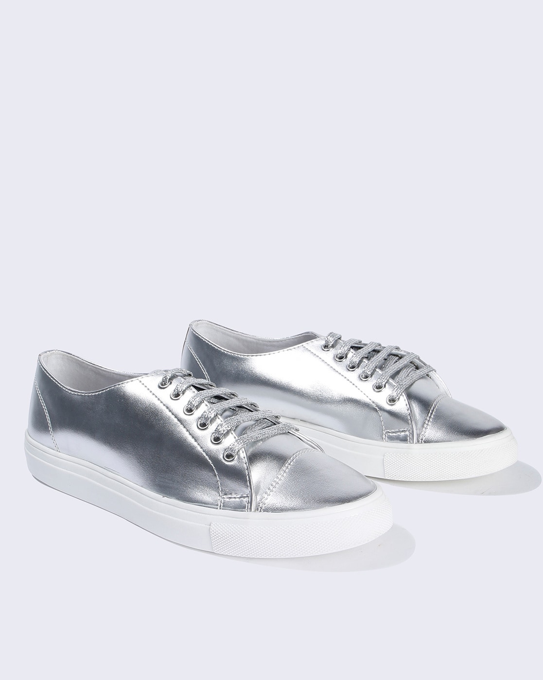 Silver Casual Shoes for Women by ADORLY 